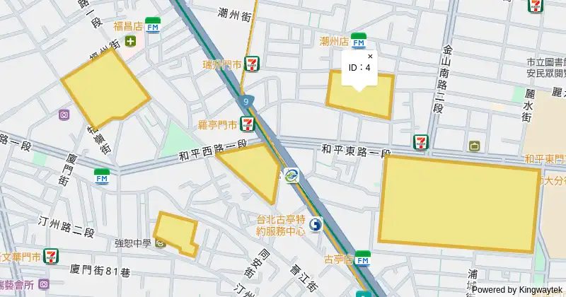 多邊形Feature的彈跳視窗